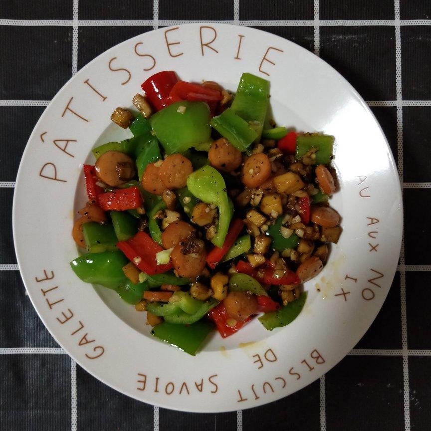 黑椒杏鲍菇牛肉粒