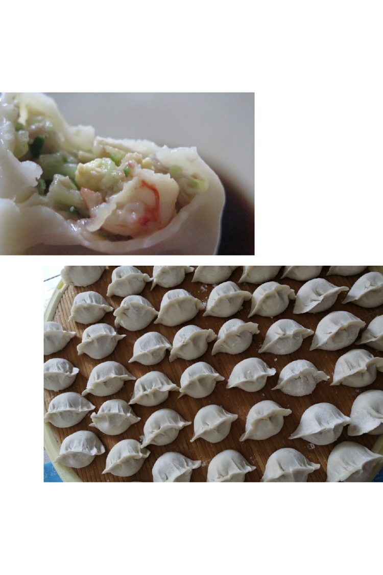 黄瓜虾仁水饺的做法