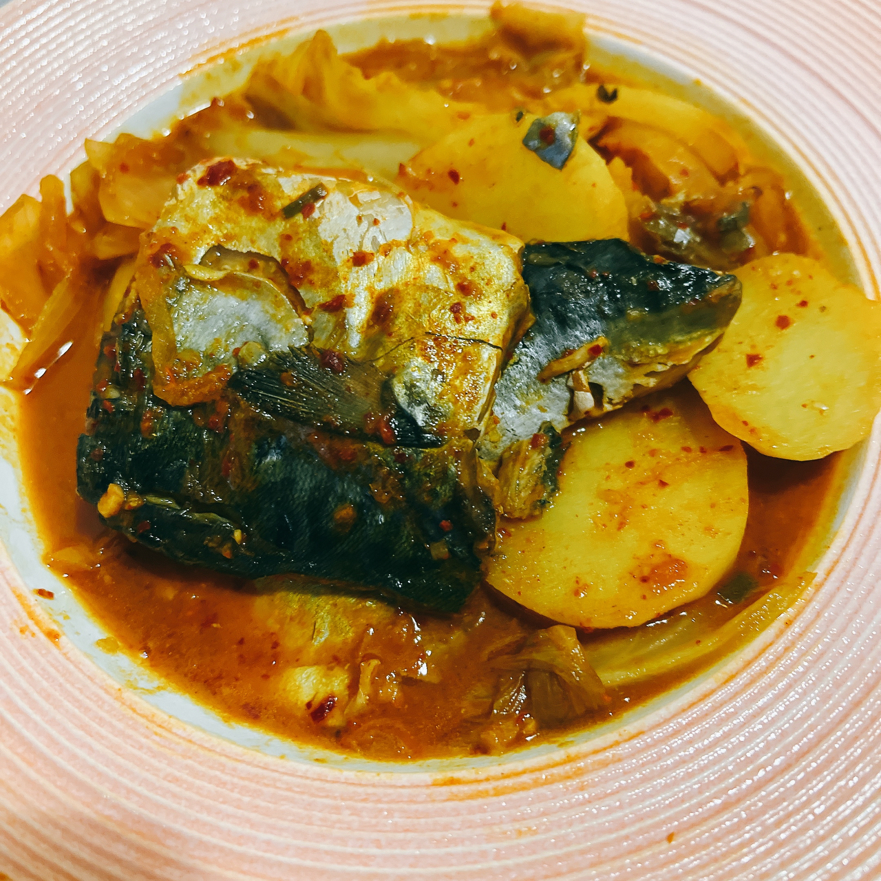 韩式泡菜煮鲭鱼