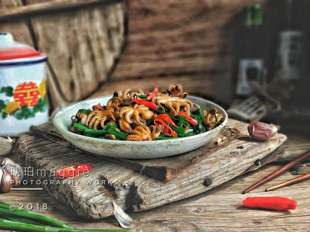 豉香韭菜小章鱼🐙(望潮)