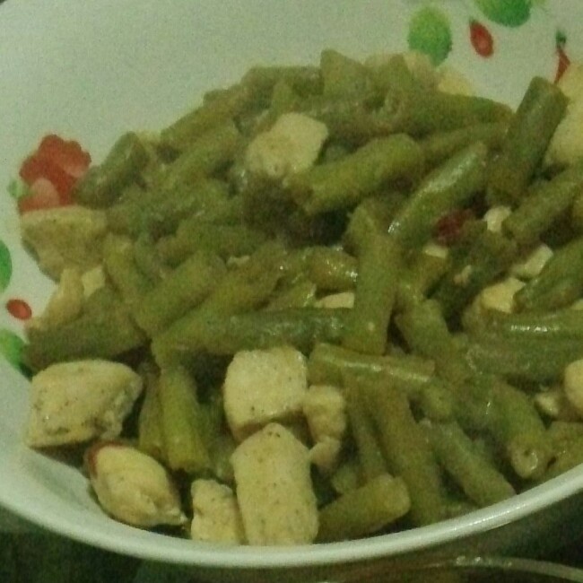 豆角鸡丁味噌煮