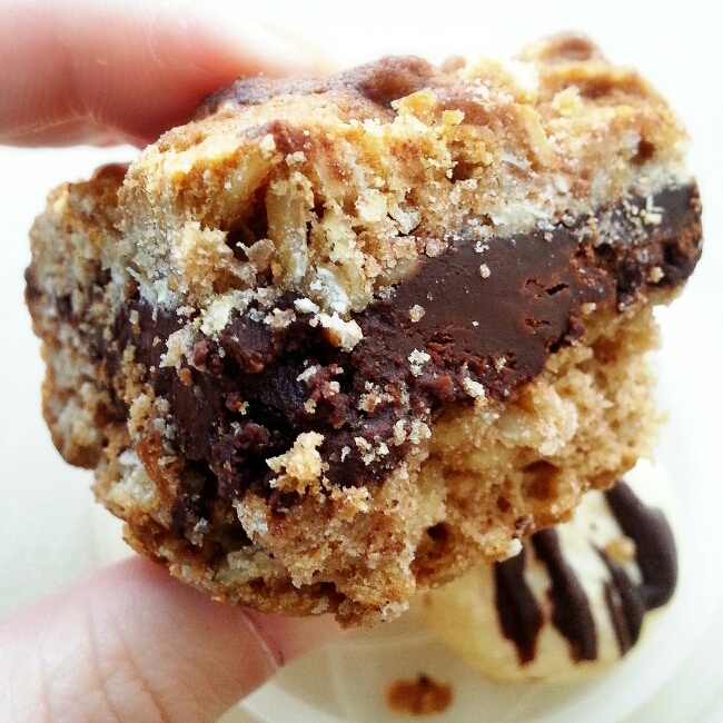 Fudgy Oatmeal Chocolate Chip Cookie Bars 燕麦巧克力条