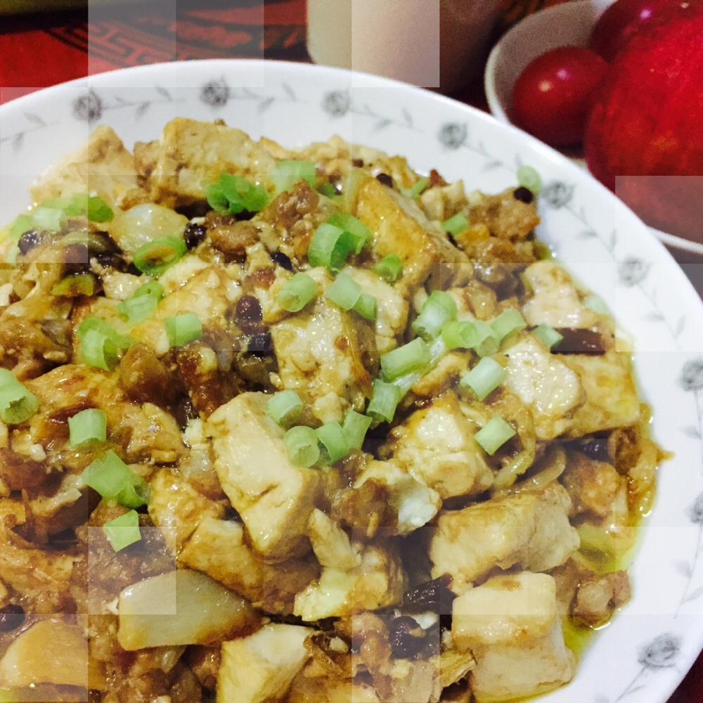 虾皮肉末焖豆腐