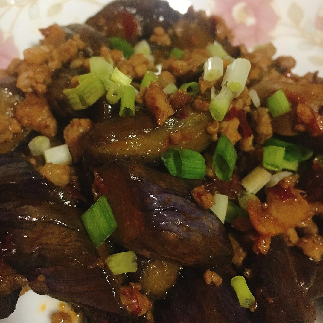 红烧肉沫茄子