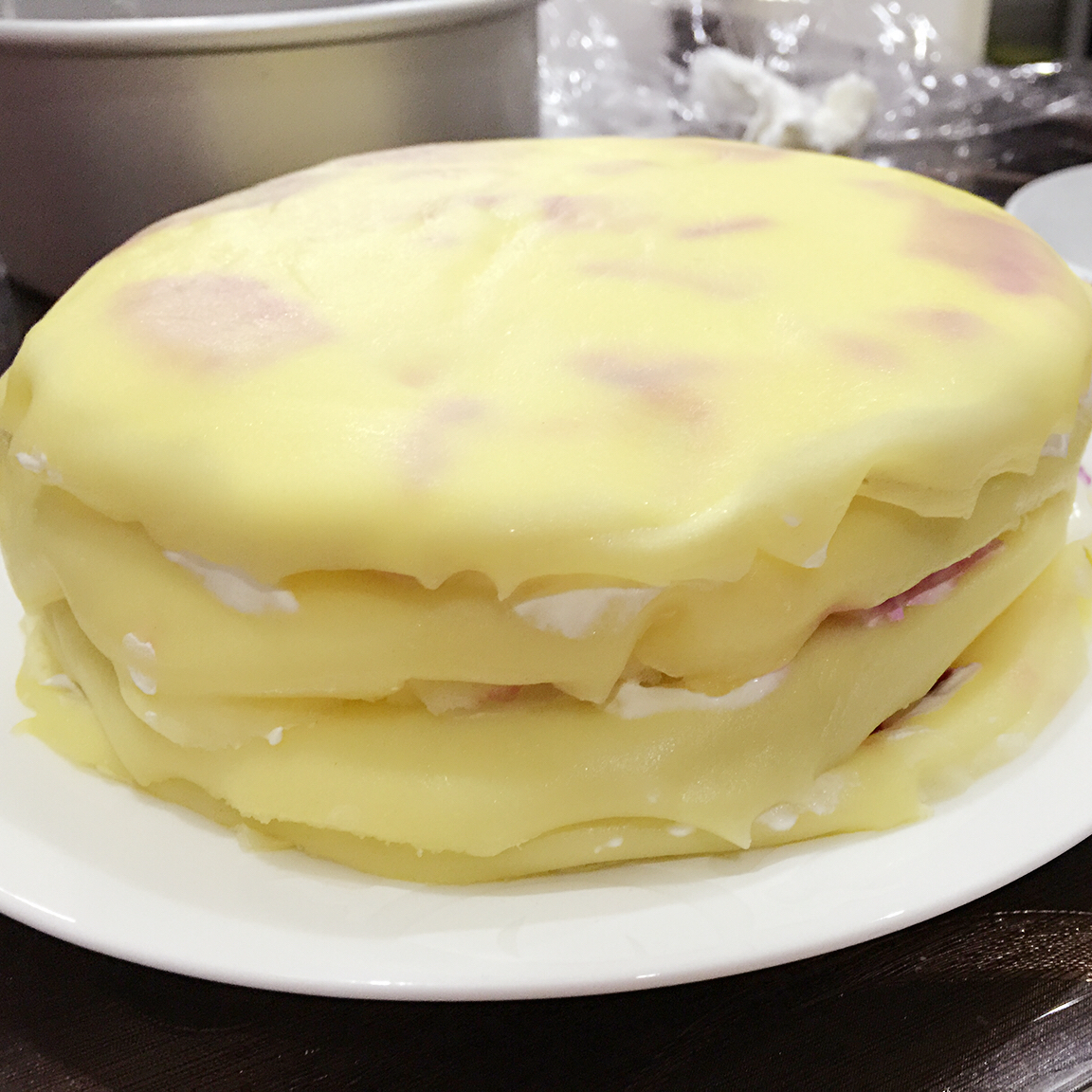 千层蛋糕（面糊不结块搅拌法+抹茶粉无颗粒）