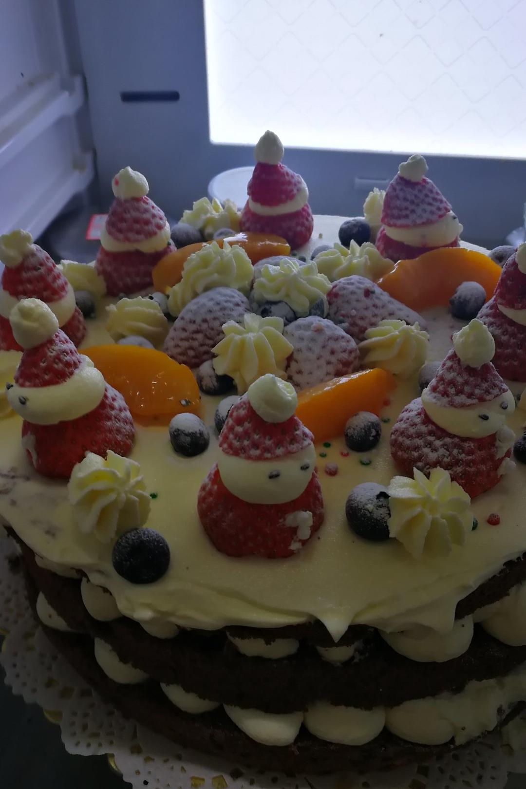 圣诞呆萌裸蛋糕