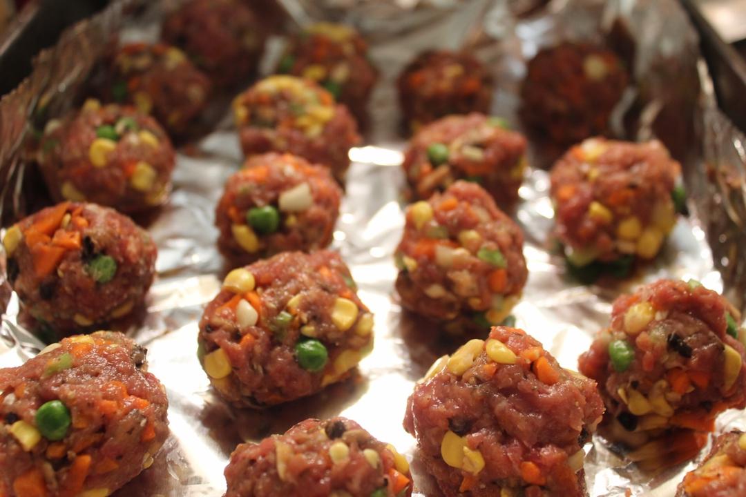 减脂增肌快手低卡烤鸡胸肉牛肉丸子