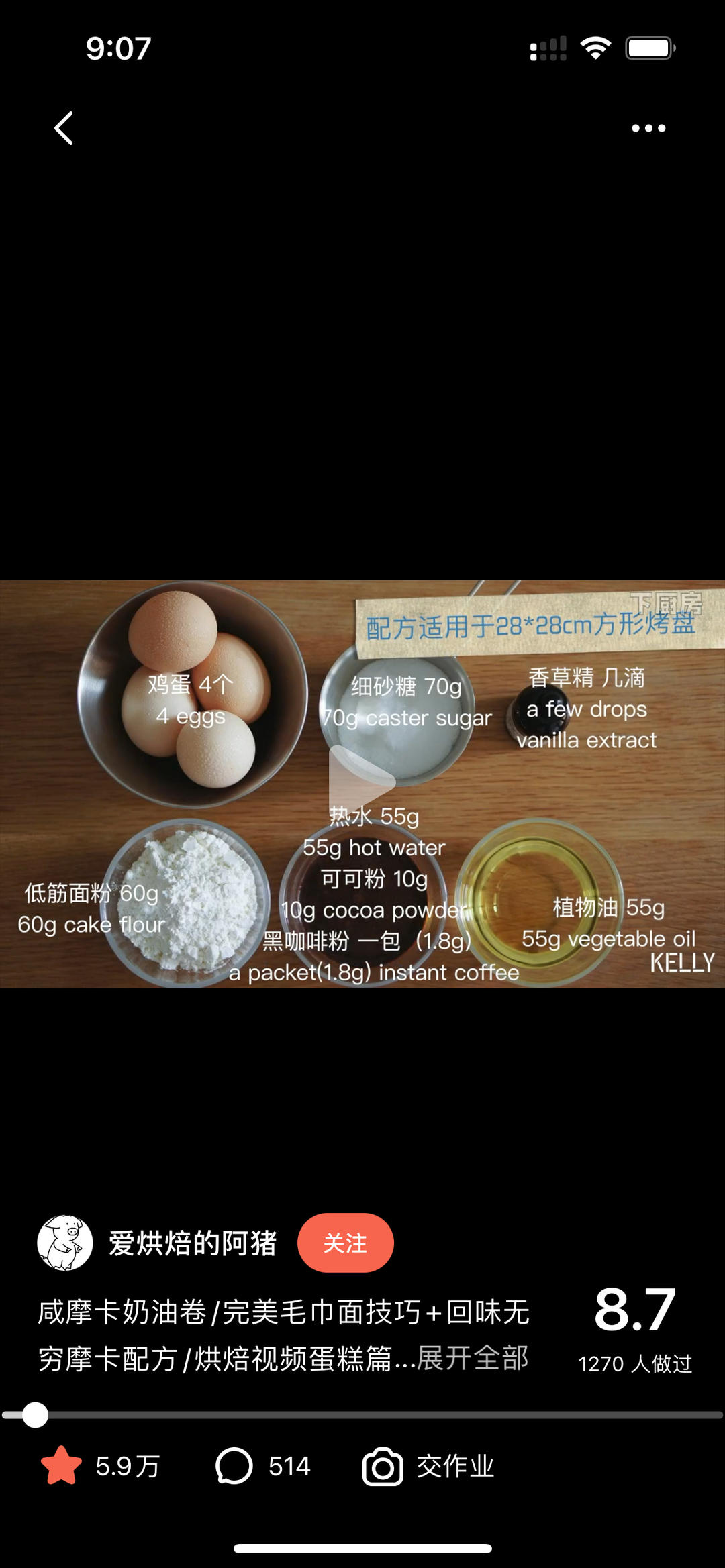 咸摩卡奶油卷/完美毛巾面技巧+回味无穷摩卡配方/烘焙视频蛋糕篇9「中卷」