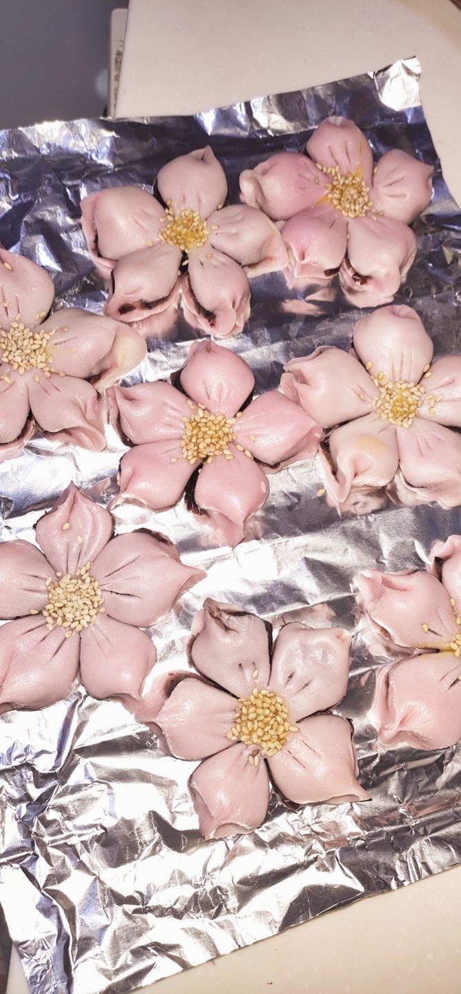 🌸花都开好了--步骤超详尽的桃花酥(无色素!火龙果版)