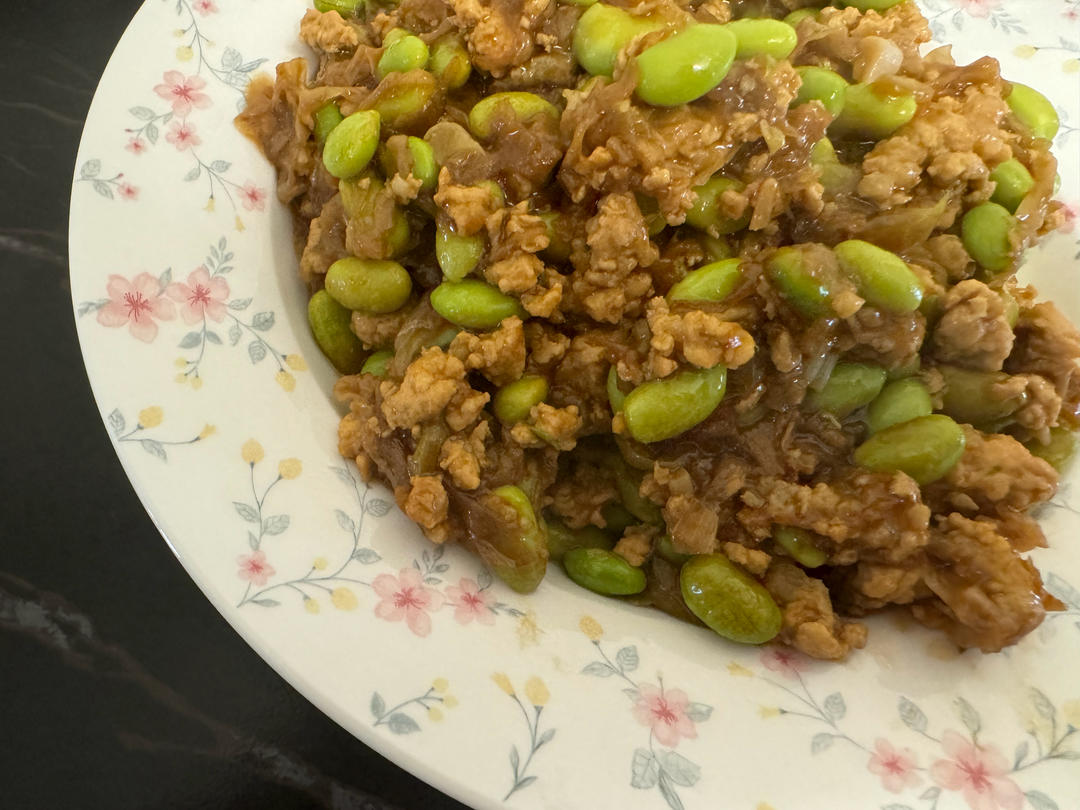 肉沫炒毛豆｜下饭神器