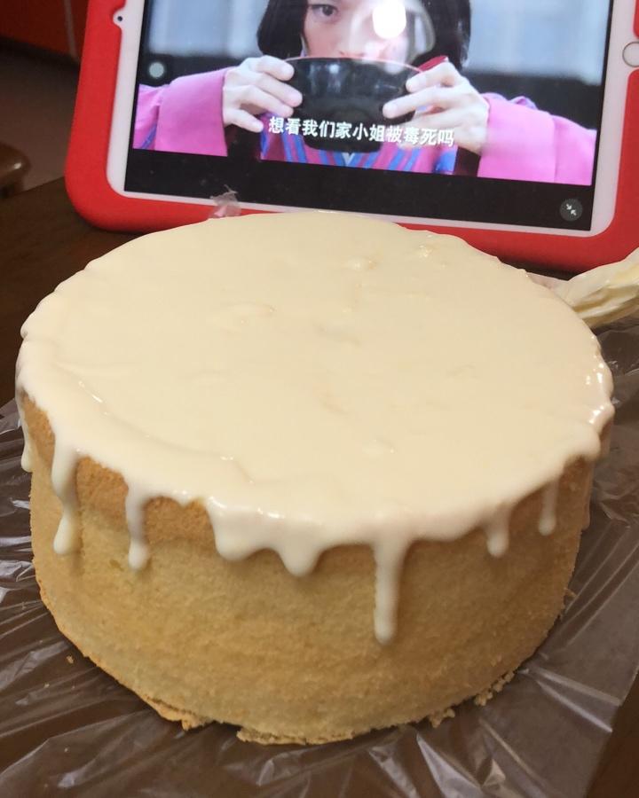 奶油淋面棋格蛋糕