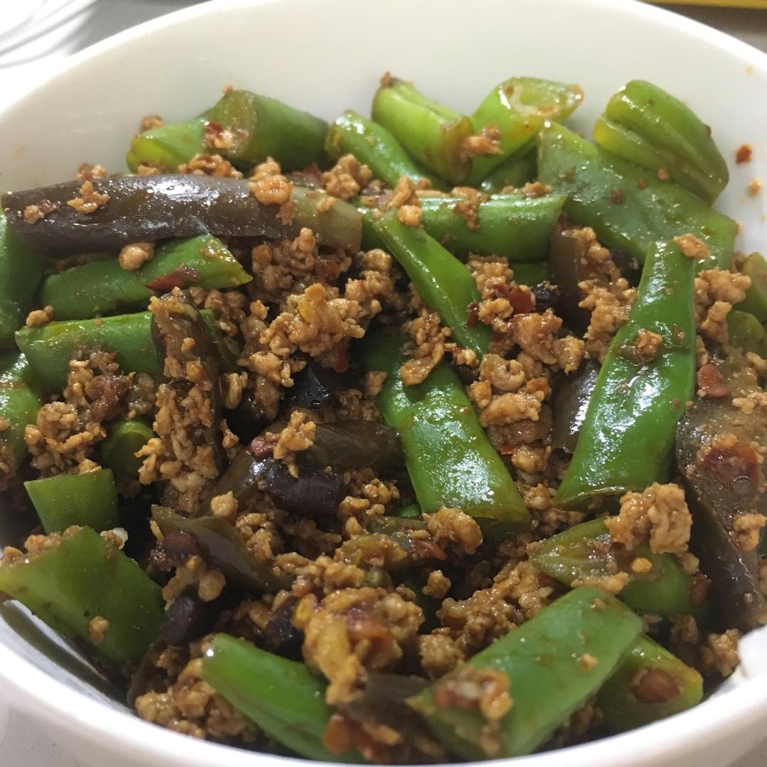 四季豆炒茄子
