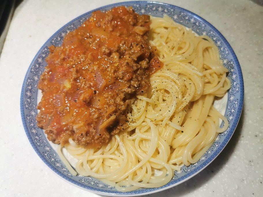 （完胜必胜客的）番茄肉酱意大利面～