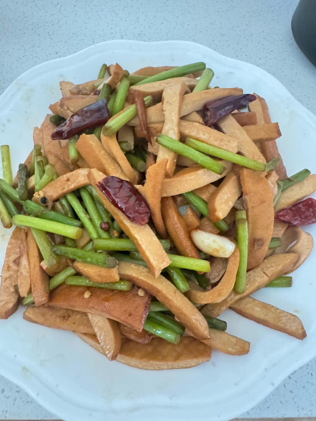 家常菜—蒜苔炒豆干