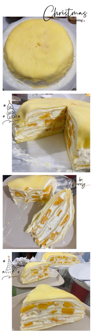 零基础做芒果千层蛋糕（8寸）