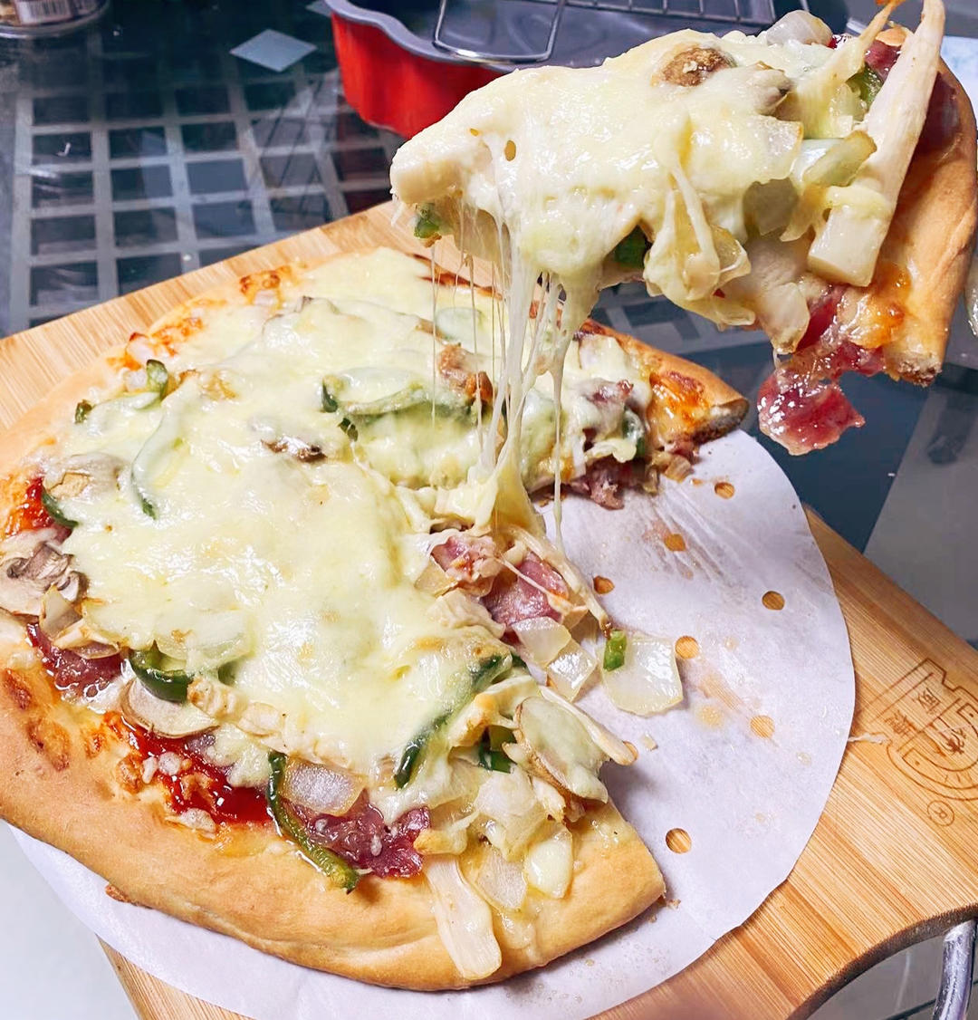 糖阿mei做的八寸披萨附带饼皮做法