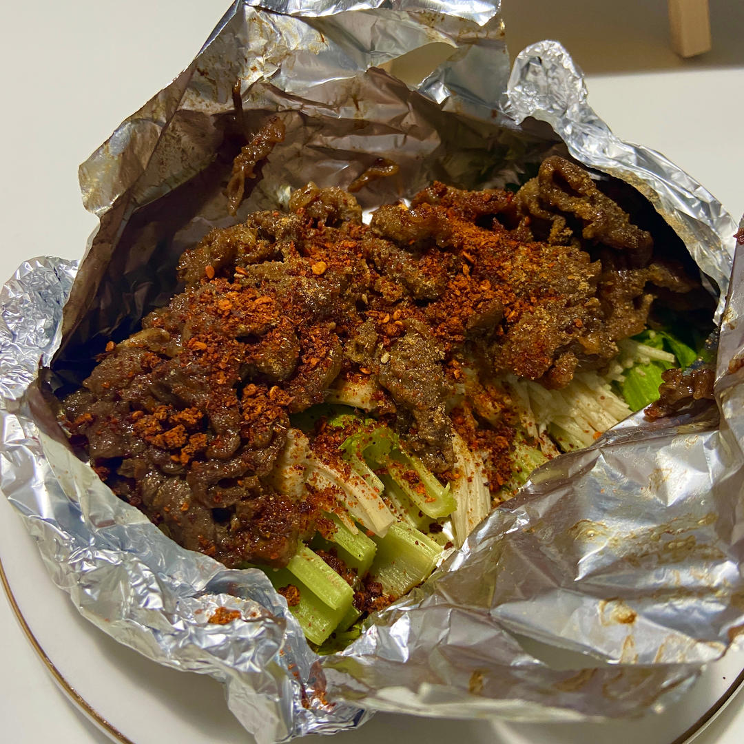 吃完不用洗碗刷锅，超级简单的锡纸牛肉