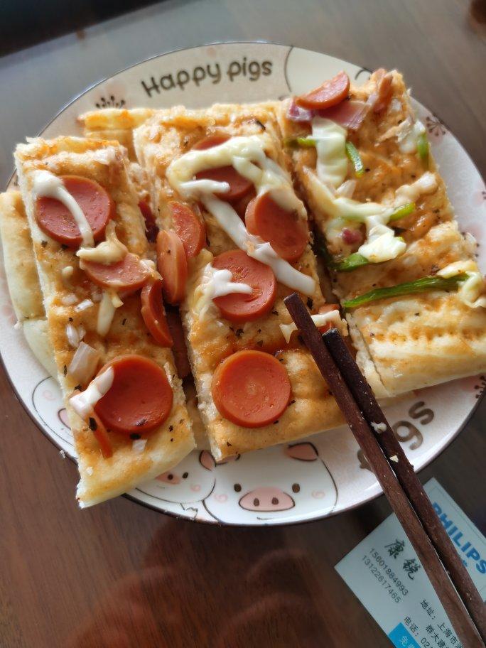 含宣软饼皮做法、自己在家也能做出馅料十足、超拉丝的美味诱人披萨