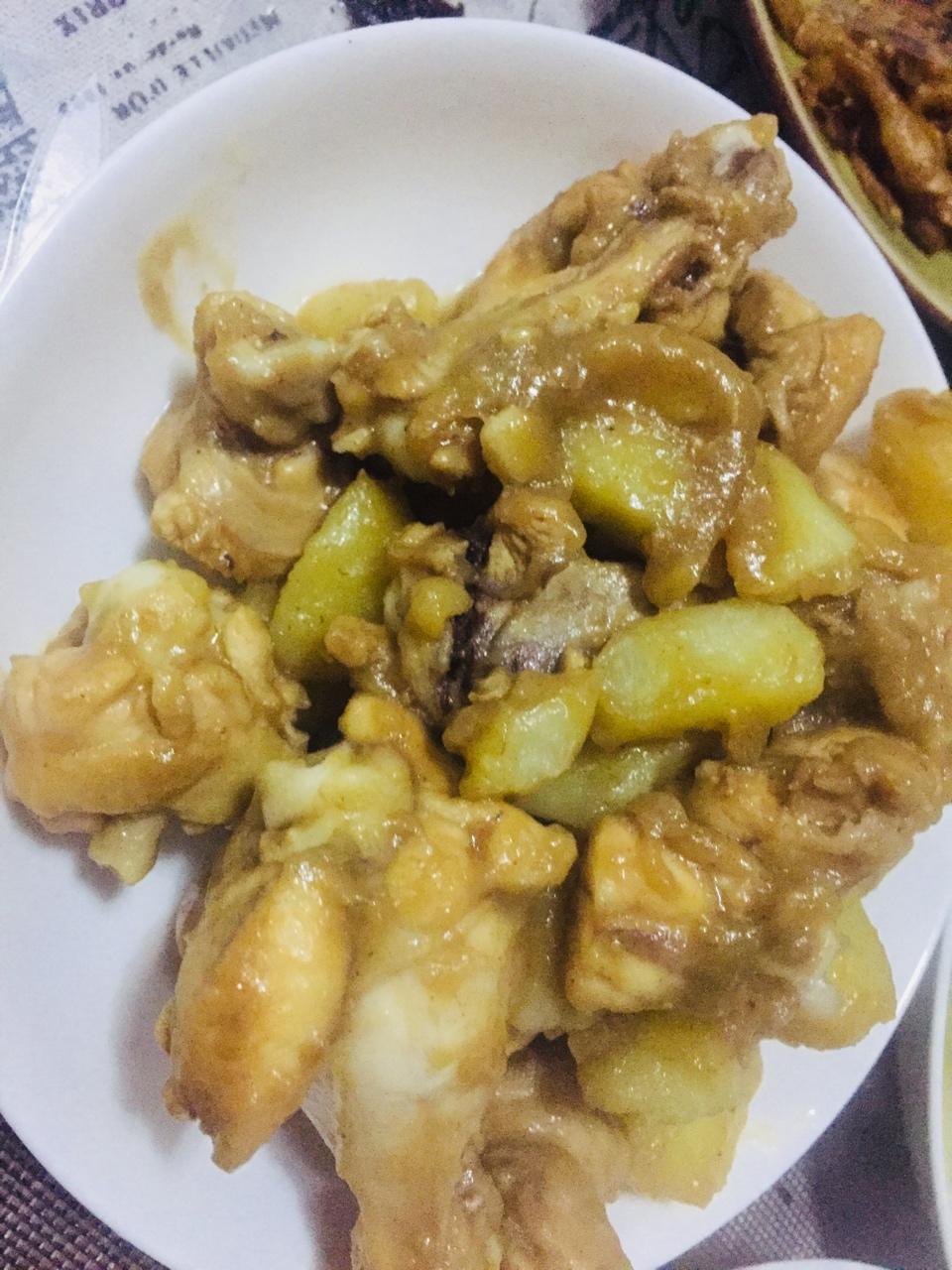 土豆焖鸡腿