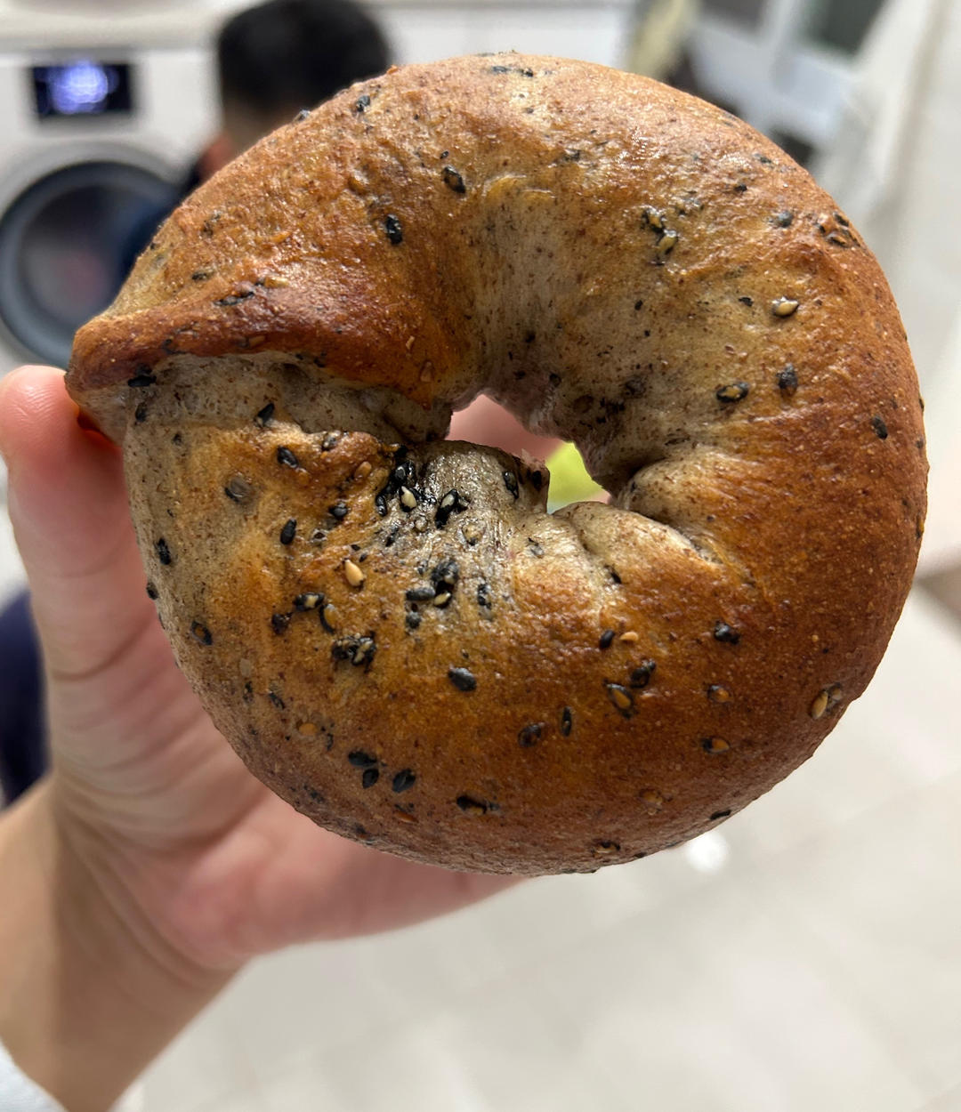 私藏🌟黑芝麻贝果🥯无油低糖低卡