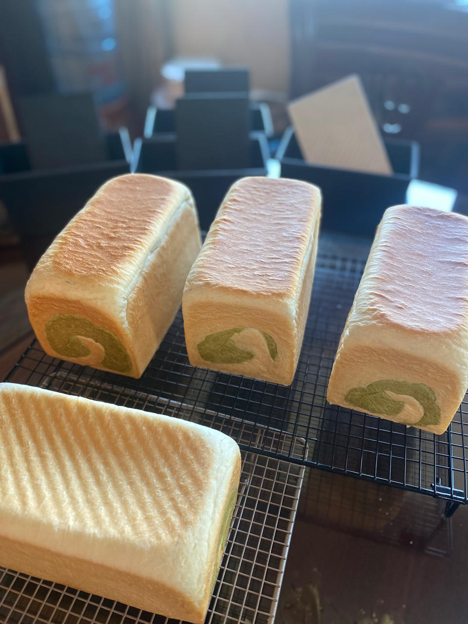 双色吐司 抹茶蜜豆老面吐司🍞