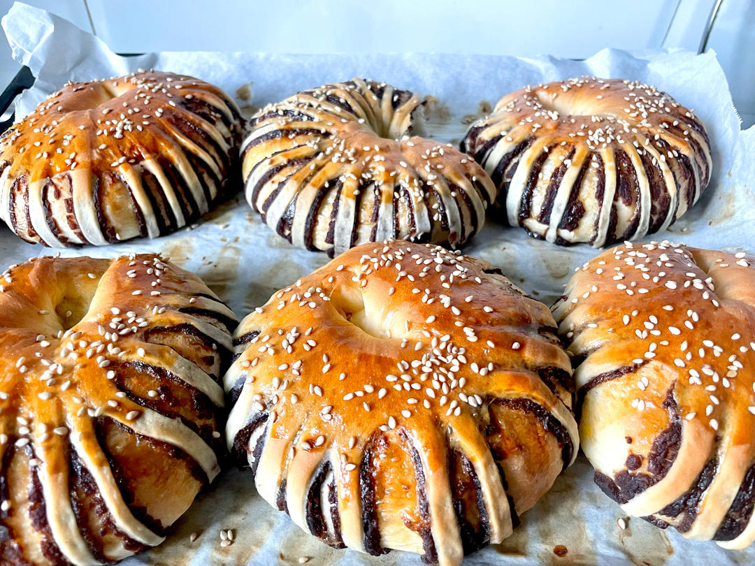 豆沙面包圈（一次发酵）