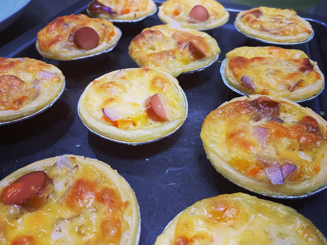 ㊙️比蛋挞和披萨好吃💯倍‼️爆好吃的蛋挞披萨