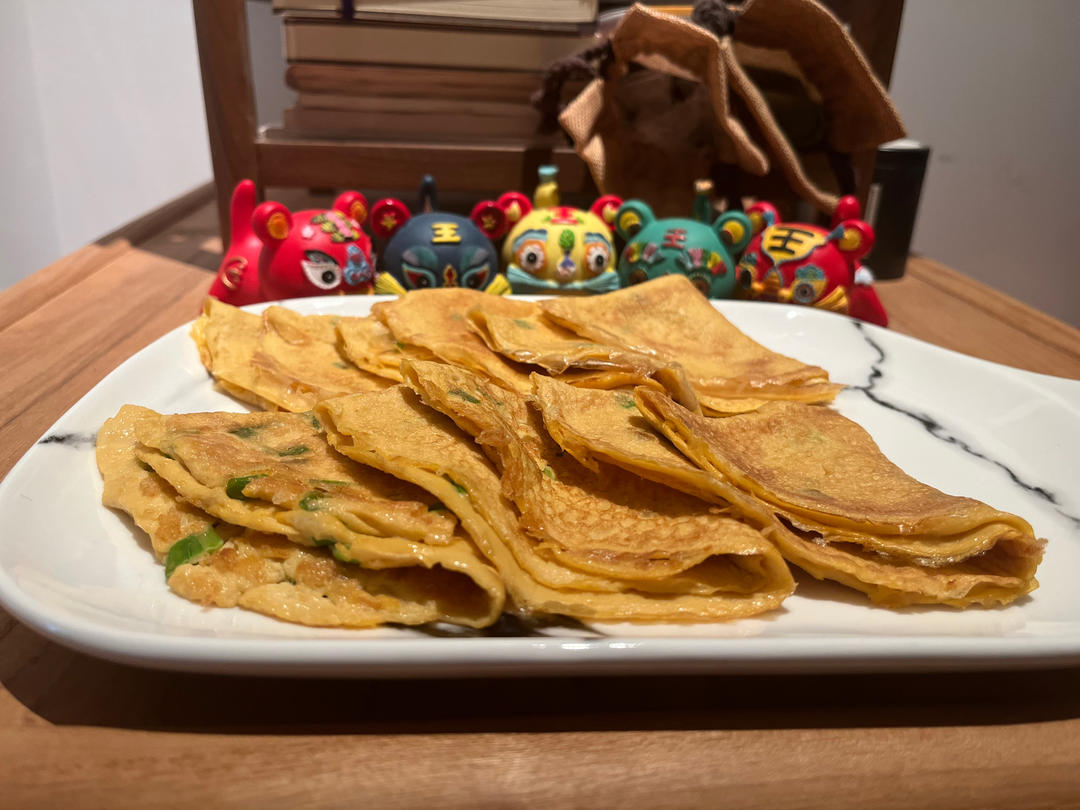 不用一滴油的香葱鸡蛋水饼
