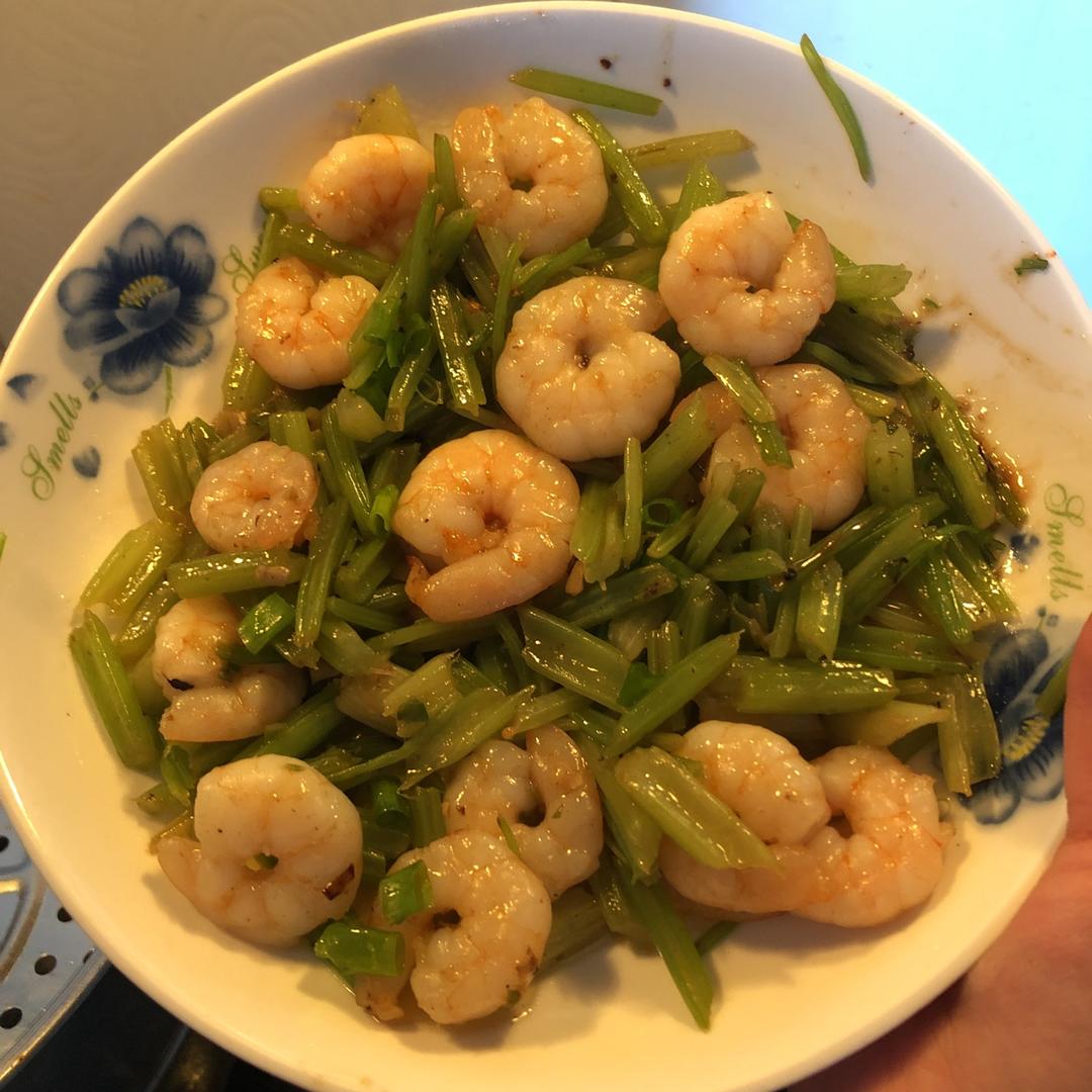 西芹炒虾仁