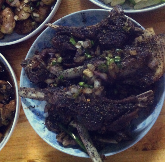 蒜香煎羊排