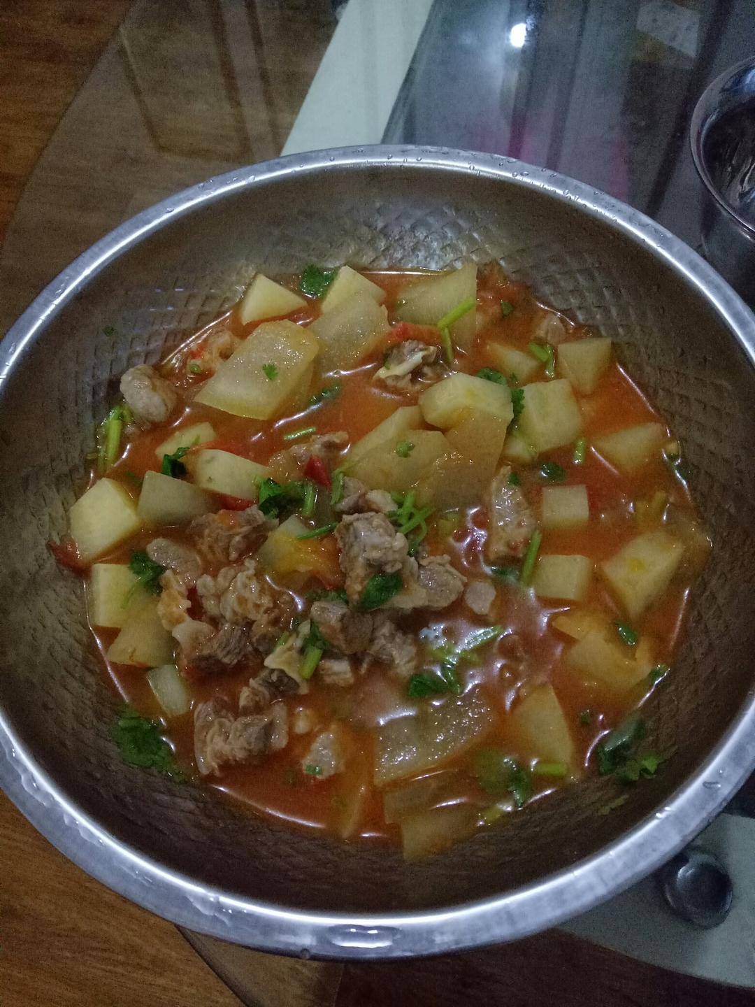 老丁的私房菜-番茄牛腩煲