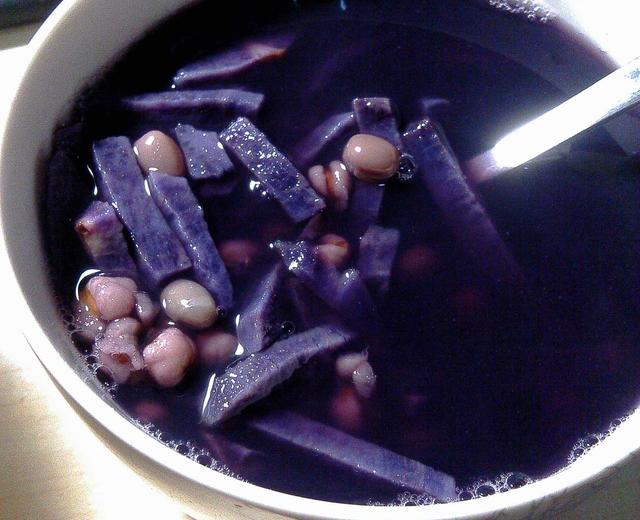 紫薯双豆汤的做法