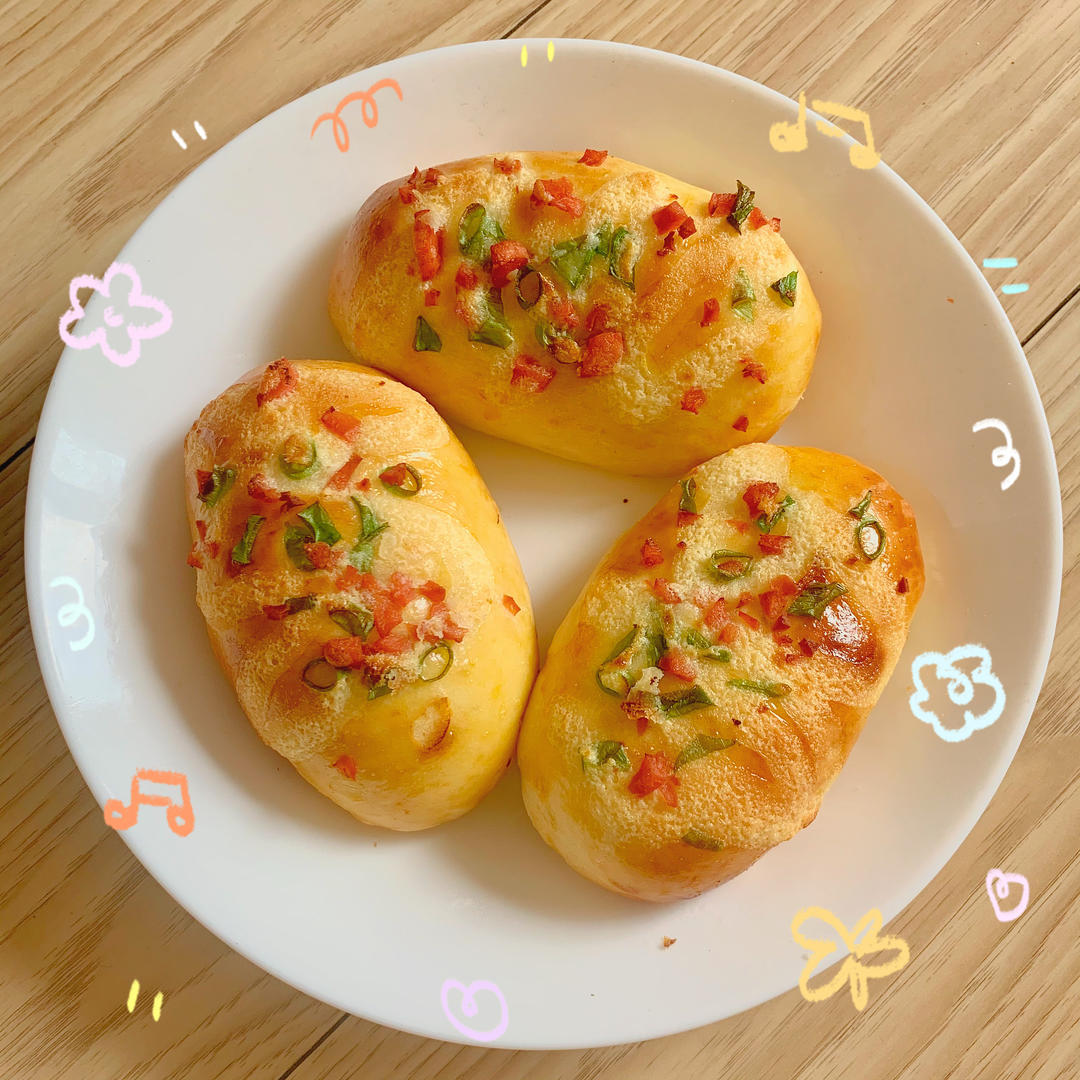 香葱火腿肉松面包