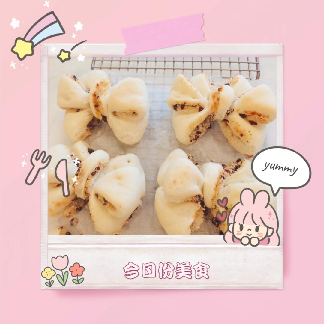 好吃又好看的蝴蝶结🎀豆沙面包