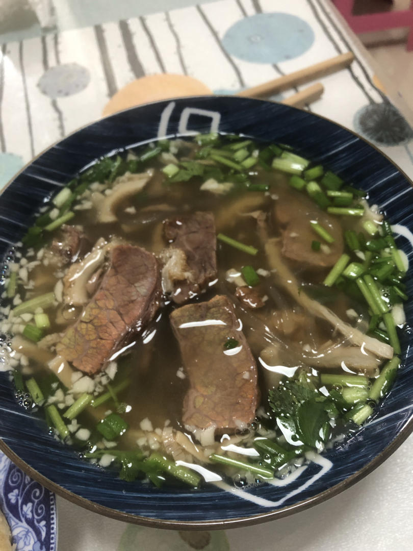 鲜掉眉毛的清炖牛肉汤（面）