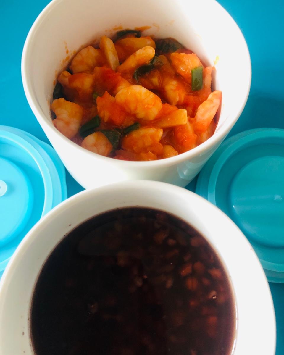 低脂高蛋白                             番茄🍅炒虾仁🍤