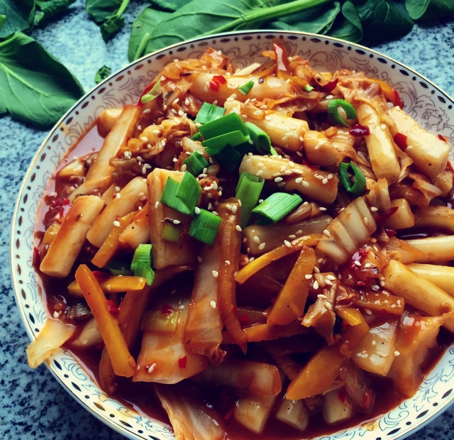 韩式辣炒年糕（or网红芝士套路之芝心年糕）