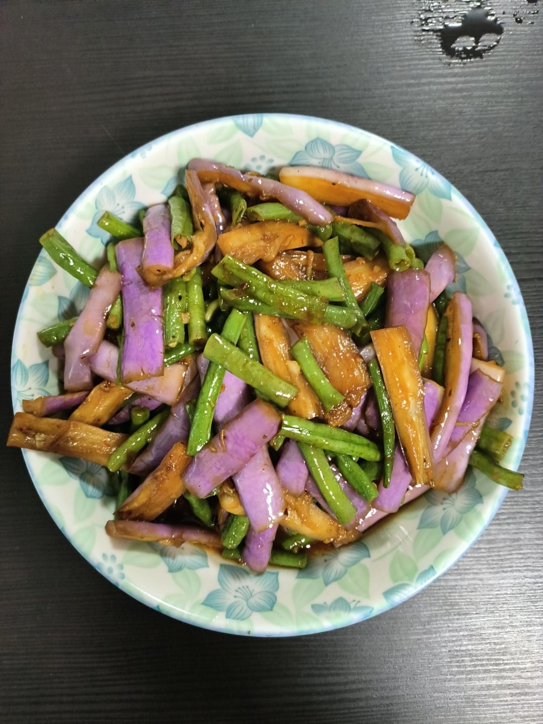 无油版茄子烧豆角