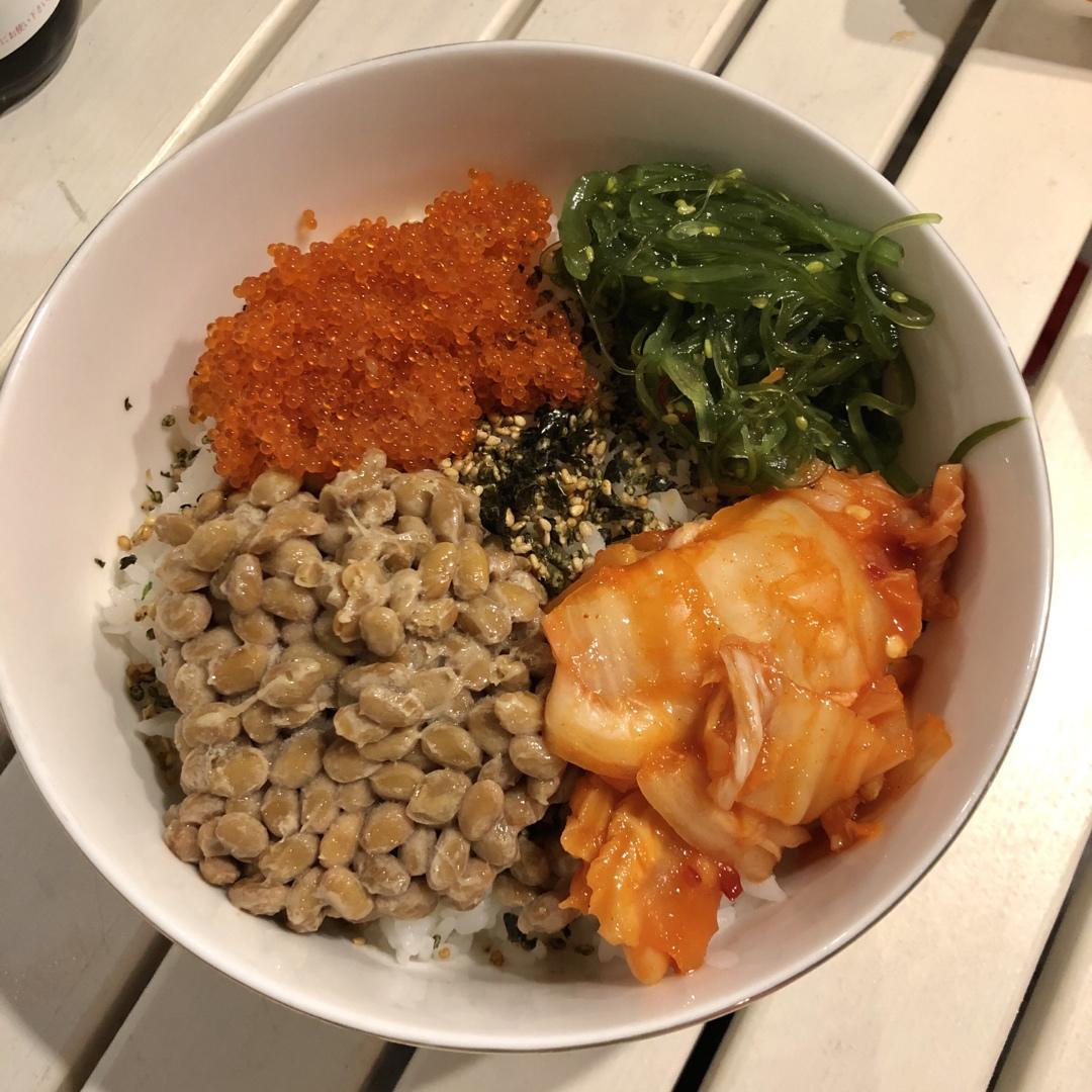 海藻纳豆拌饭