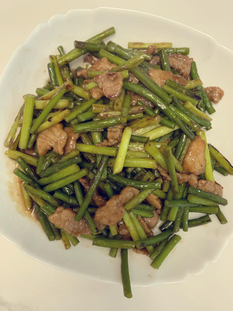 蒜苔炒肉
