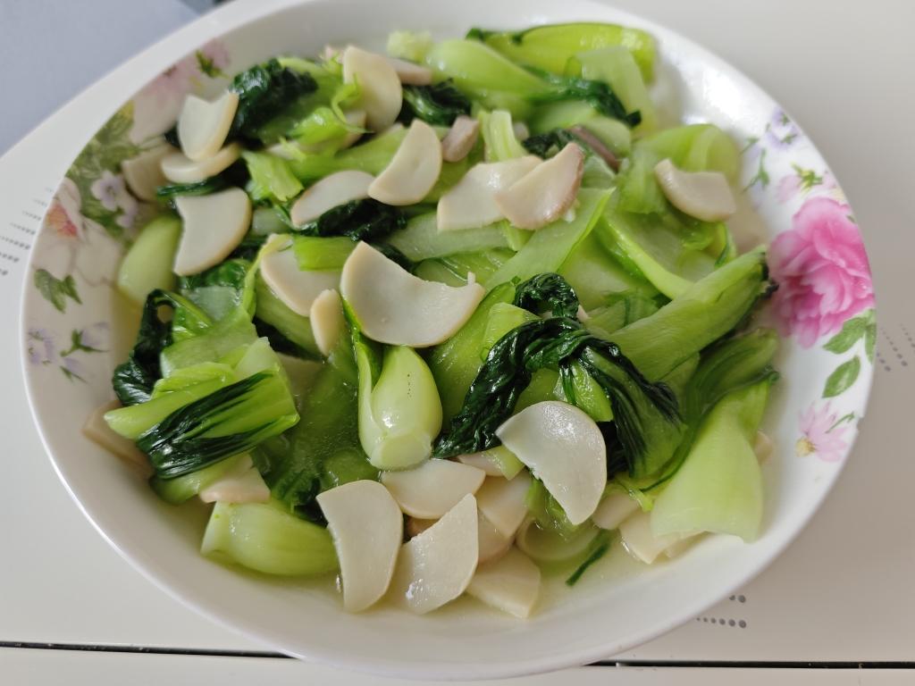 青菜炒杏鲍菇