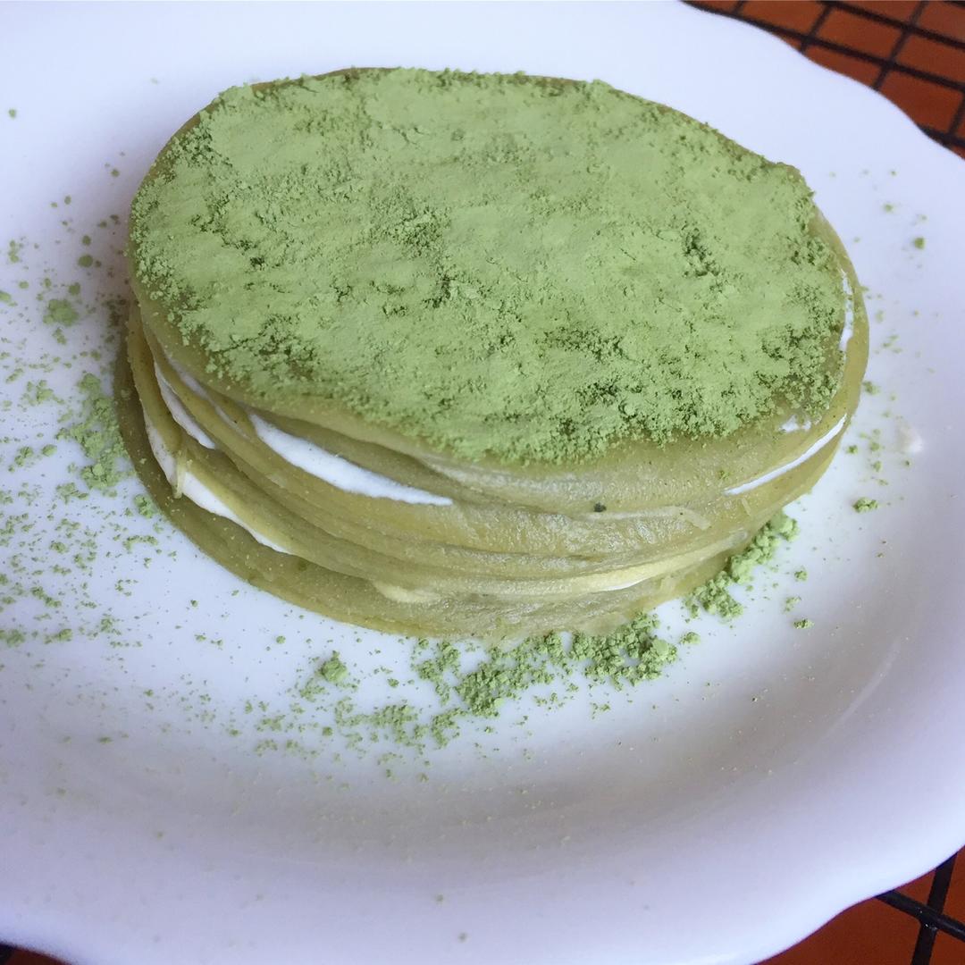 美味的煎蛋糕—抹茶千层蛋糕
