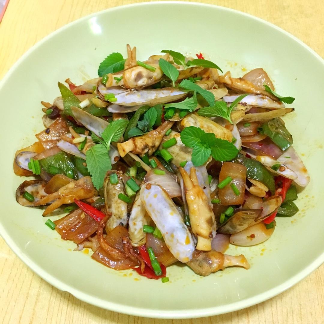 爆炒蛏子