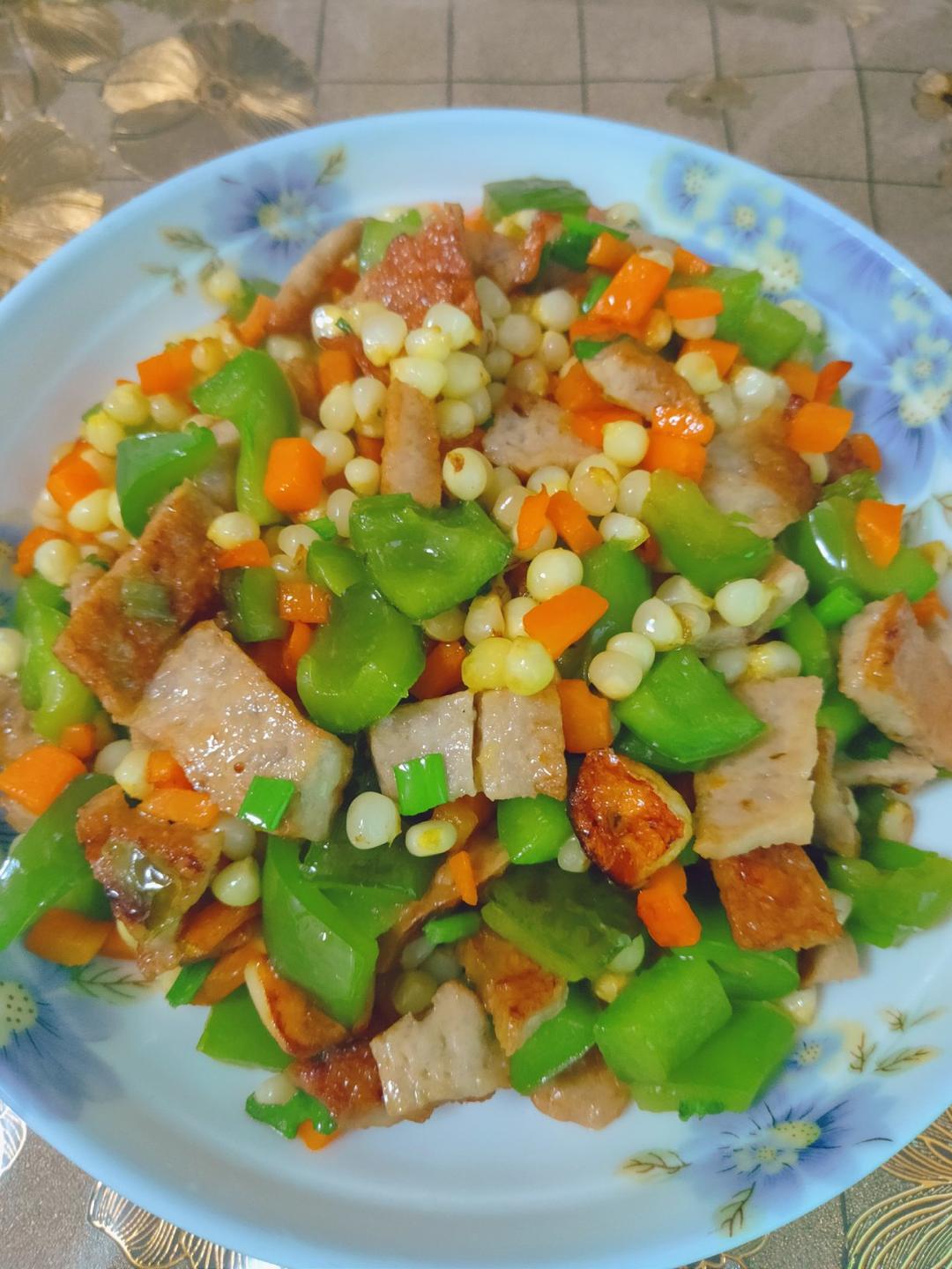 青椒炒玉米