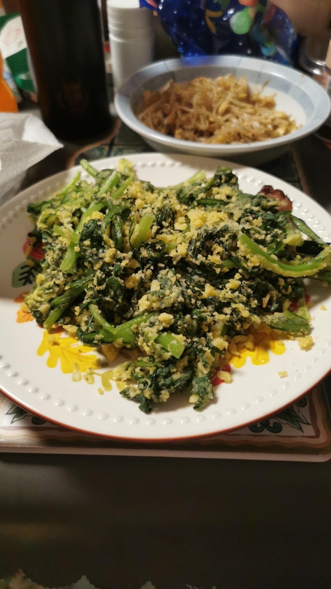 河南蒸菜～蒸茼蒿