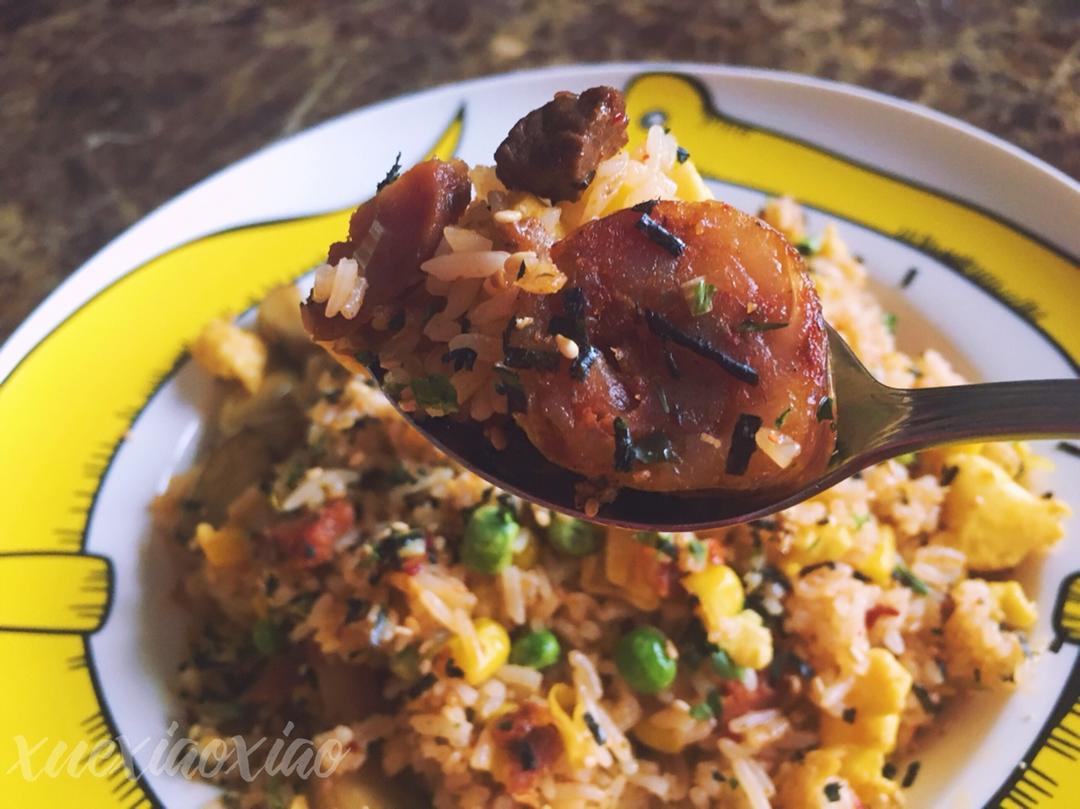 广式波波肠炒饭