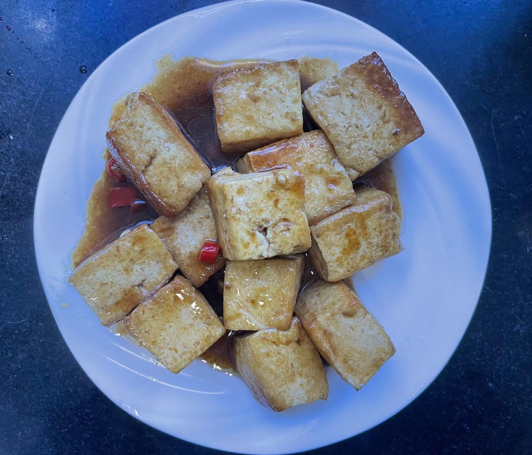 香煎孜然豆腐的做法