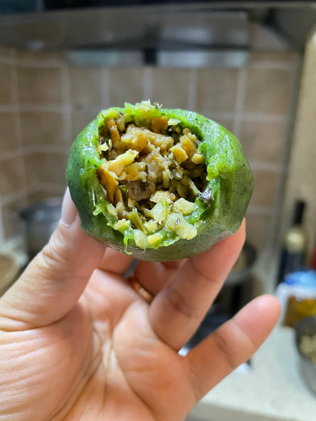 雪菜笋肉豆腐干馅（青团馅）