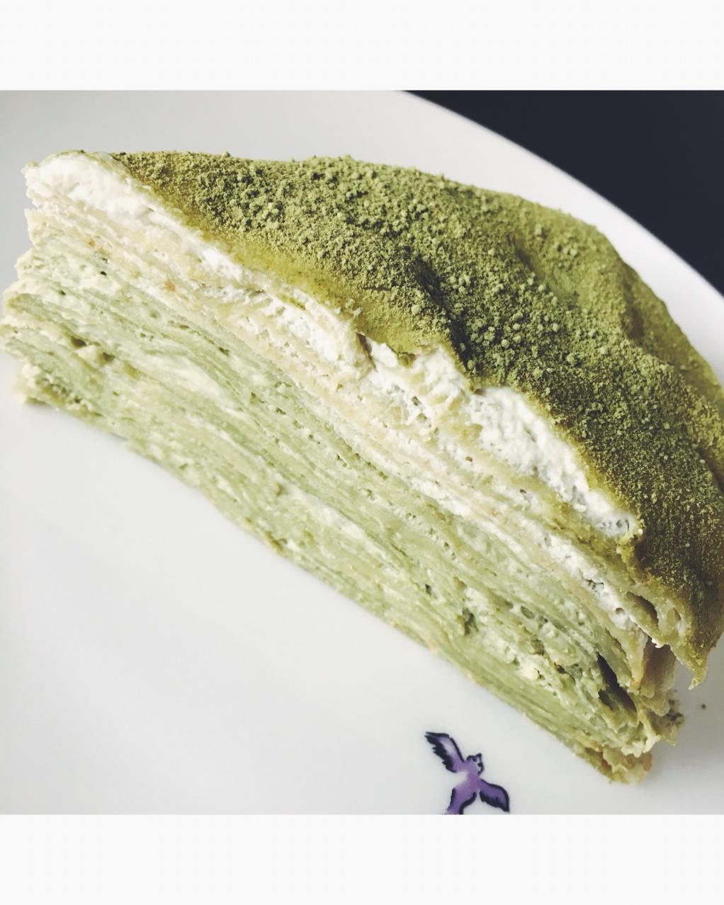 美味的煎蛋糕—抹茶千层蛋糕