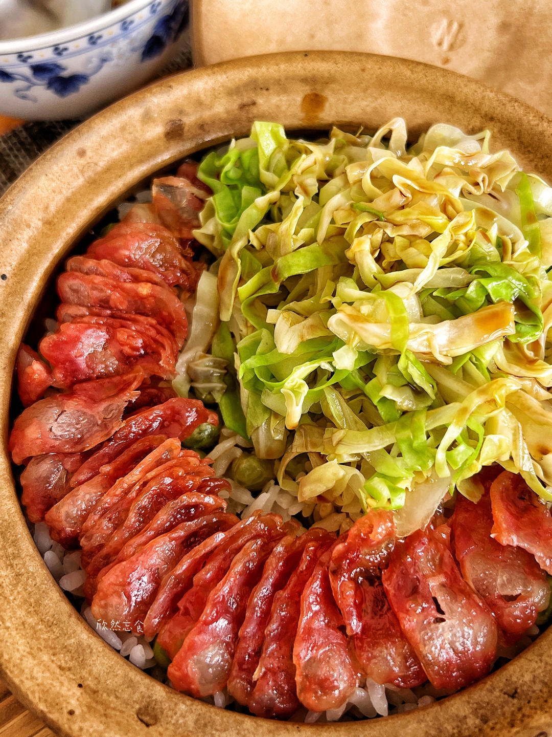 腊味煲仔饭，20分钟饭菜同出